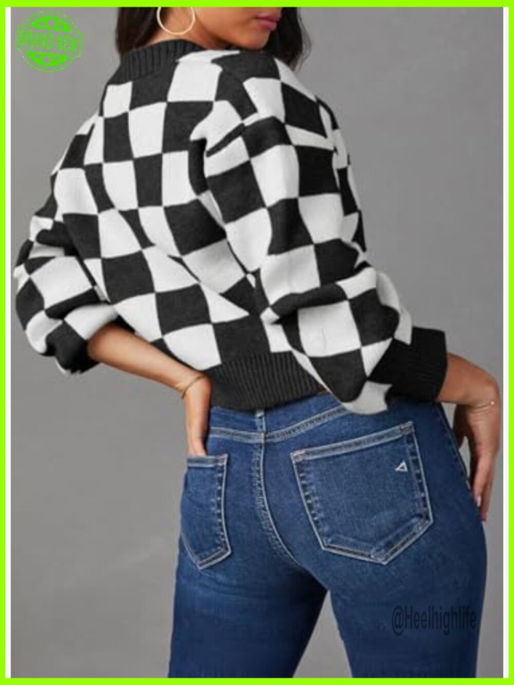 Cropped Cable Knit Cardigan V-Neck Button Down Long Sleeve - Picture 4 of 7